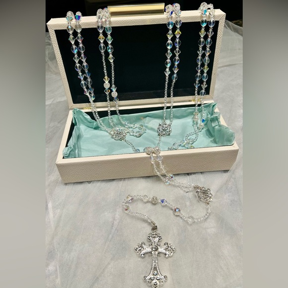 Crystal & Silver Wedding Lazo / Unity Rope - Picture 5 of 11